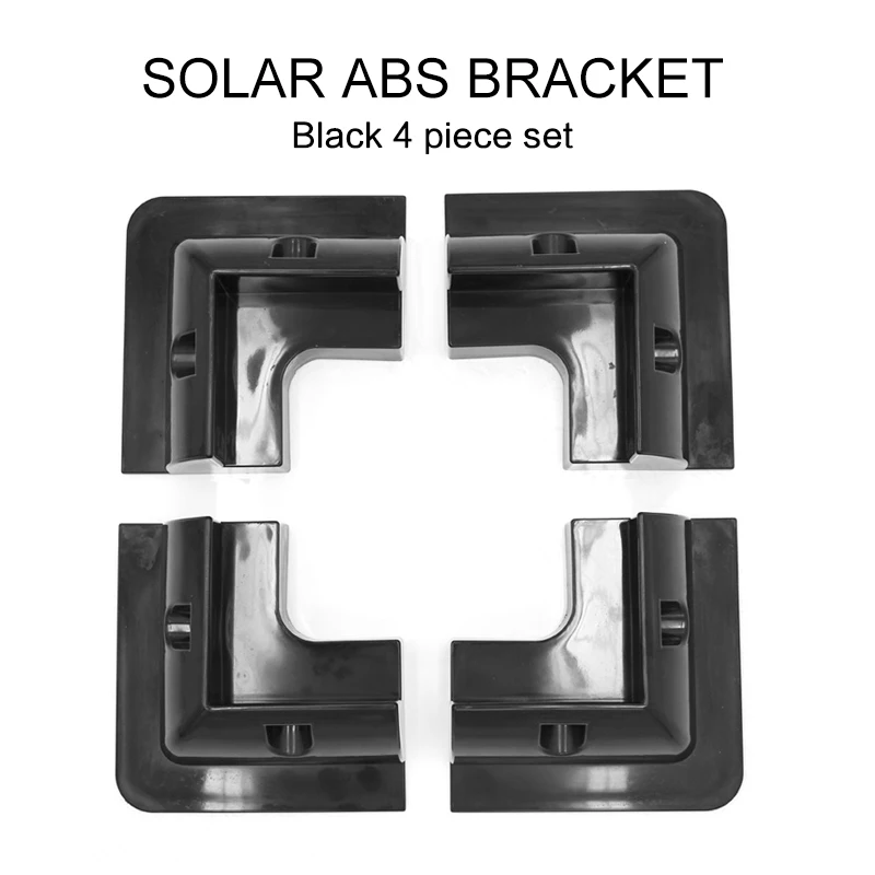 

4Pcs/Set Solar Panel Bracket for RV Yacht Holder ABS Black Solar Panel Mounting Suppot Tools Set Motorhome RV Car Accessories