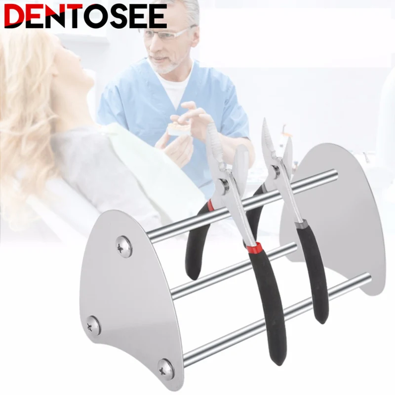 

Stainless Steel Dental Orthodontic Plier Forceps Scissors Place Rack Dentist Lab Tool Storage Stand Holder Oral Instrument Shelf