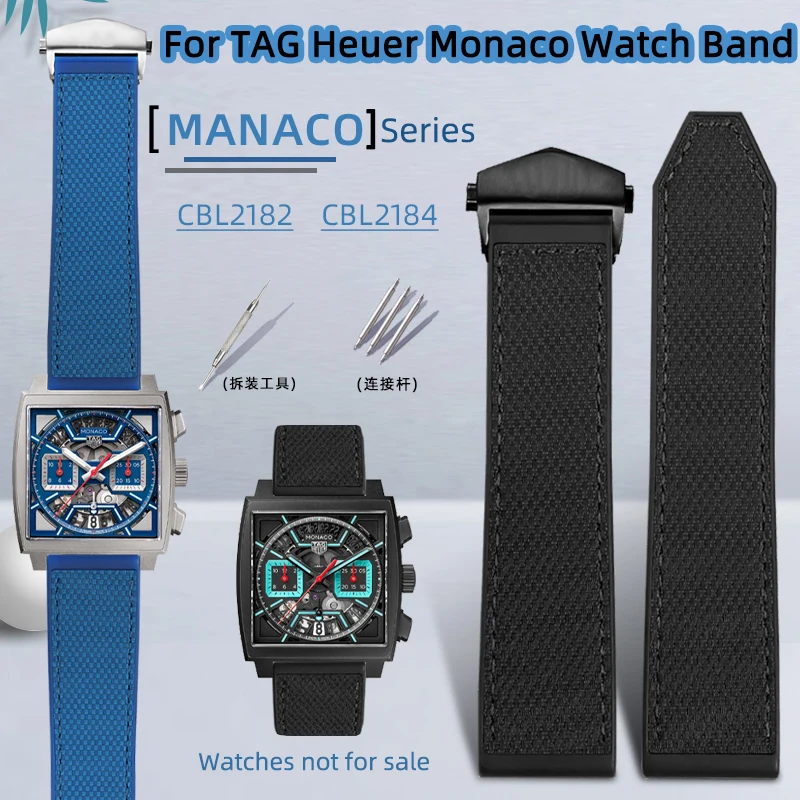 Cinturino In Silicone Morbido Per Tag Heuer Monaco 22Mm Cinturino Sportivo Cbl2182 Cbl2184 Orologio Da Uomo Blue Strap Tag Accessorio Per Bracciale In