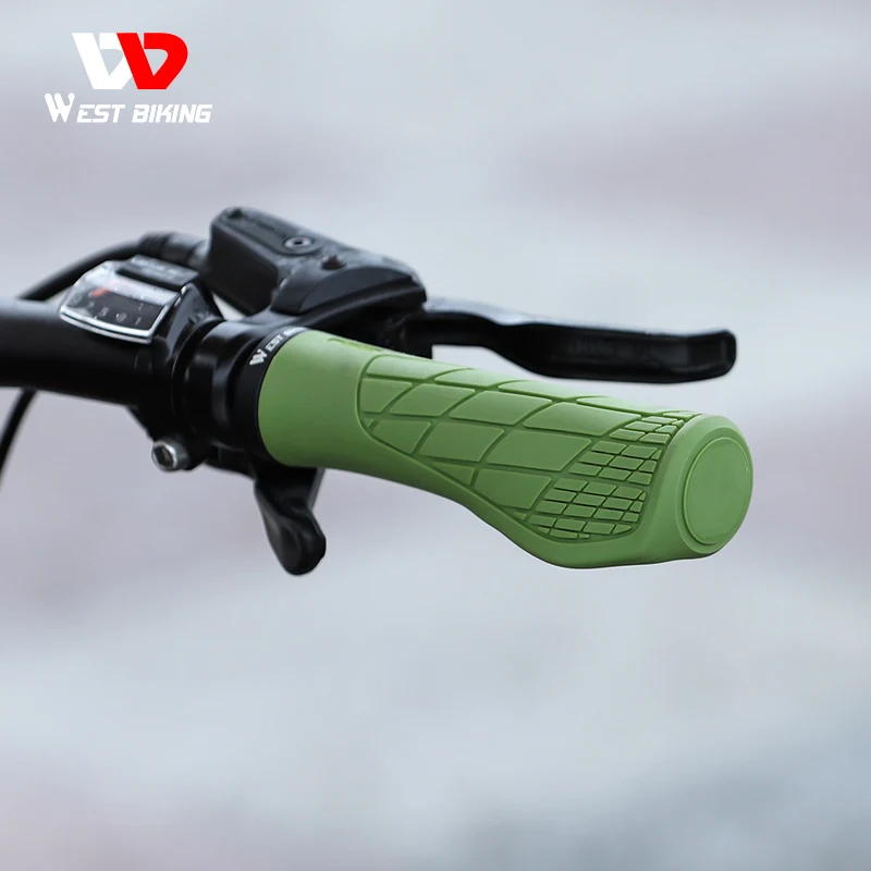 Bicycle Rubber Handlebar Grip 1 Pair Anti-slip Ergonomic