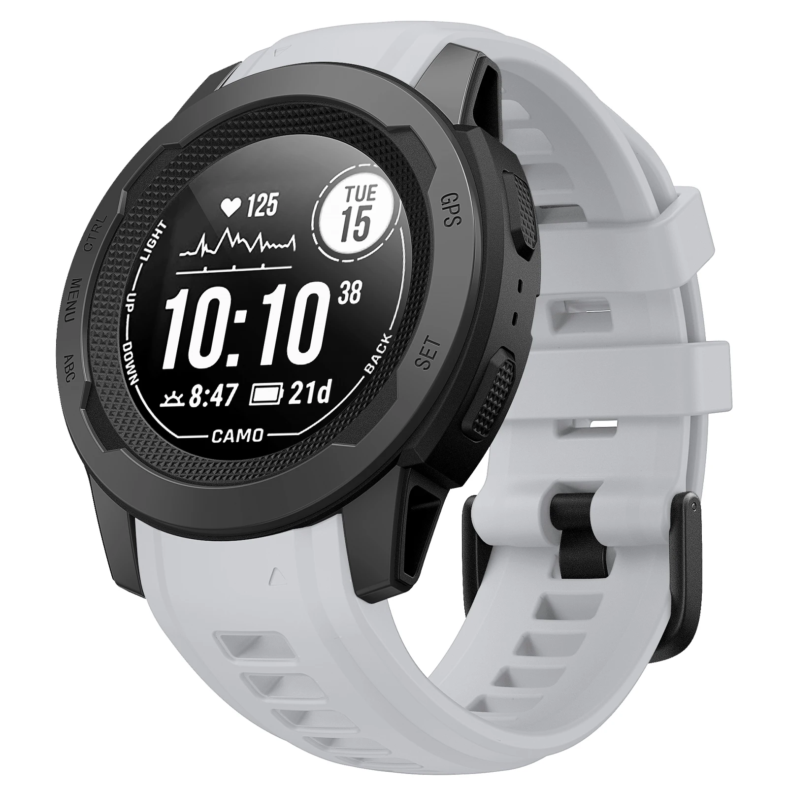 Garmin Soft Silicone Fashion Watch Band Bracelet – Replaceable Rubber Wristband, 20mm/22mm