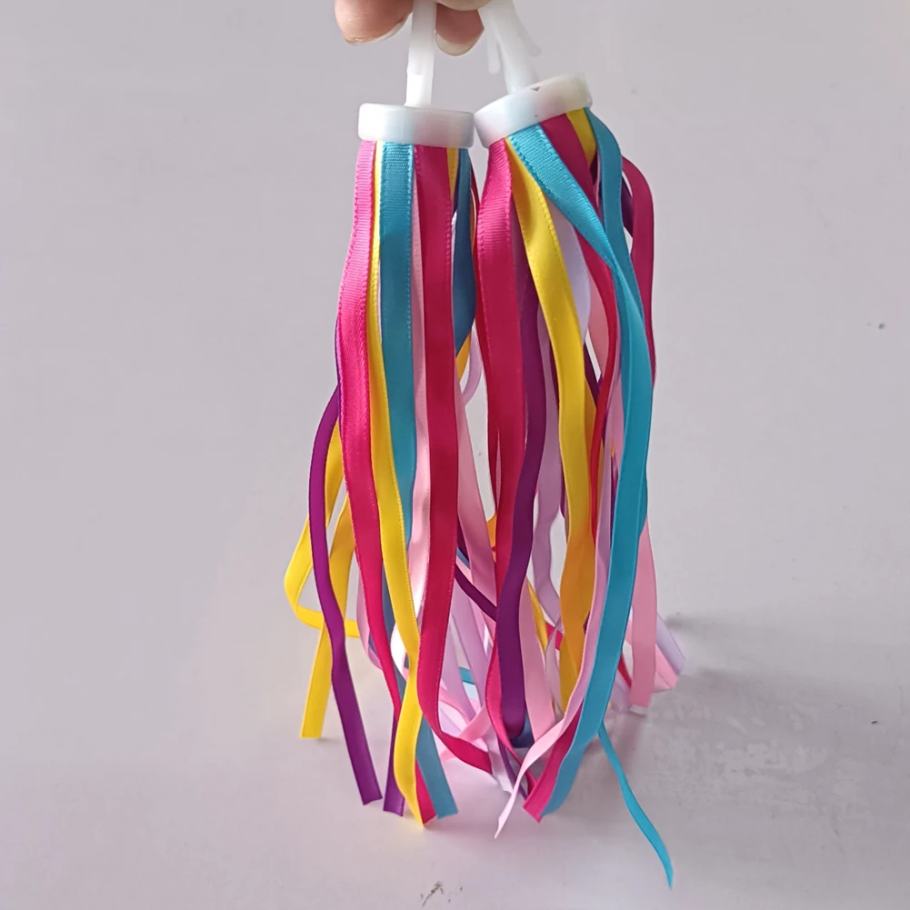 Bicycle Handlebar Color Tassel Streamers Children Balance Bike Decor Ribbon Tassel Ribbons Cycling Accessories 2pcs