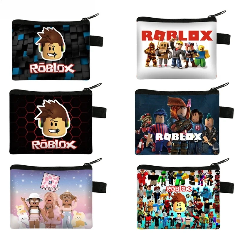 Roblox Coin Purse Wallet Kawaii Cartoon Anime Portable Money Coin Storage Bag Cute Mini Card Purses Key Organiser Gifts