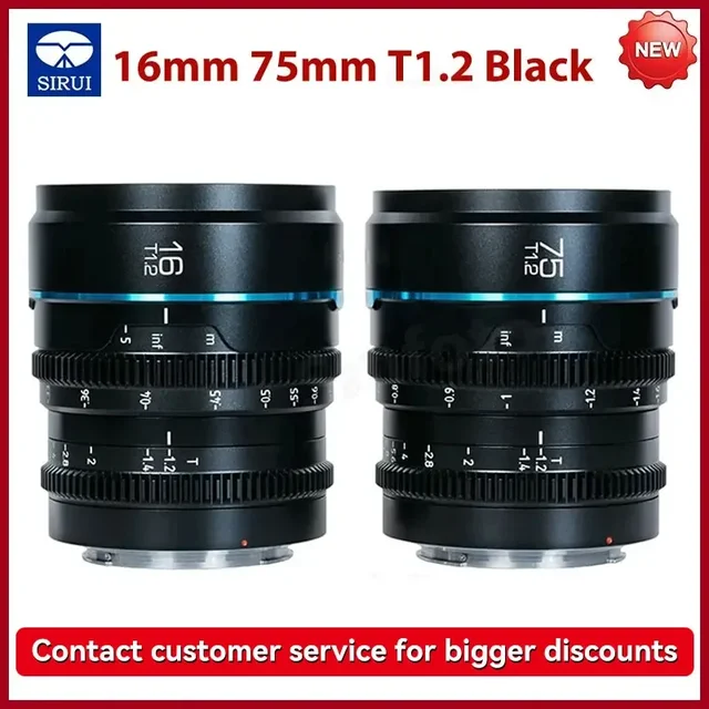 Sirui Night Walker 24mm / 35mm / 55mm T1.2 16mm 75mm S35 Cine Lens