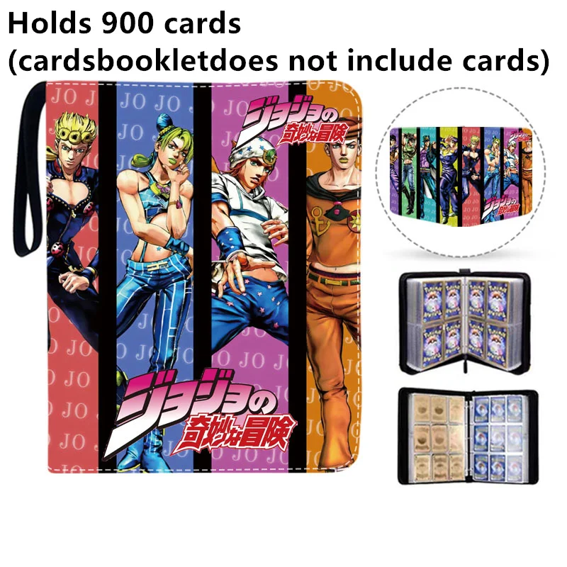 Album Portacarte Anime Con Cerniera – Raccoglitore In Pelle PU Da 400 Carte, 50 Pagine Trasparenti, Regalo Per Bambini Collezionisti
