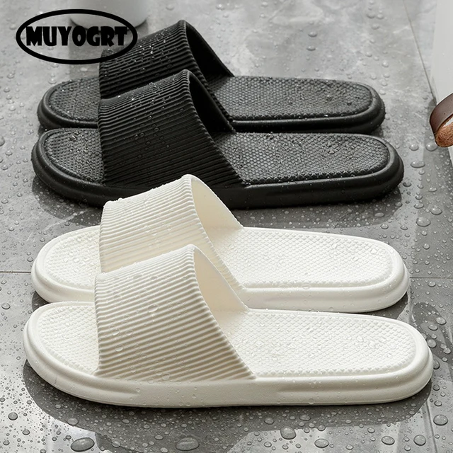 Men Soft Cloud Slippers Summer Beach Eva Soft Sole Slide Sandals Leisure Men Ladies Indoor Bathroom Anti-Slip Shoes Solid Color 1