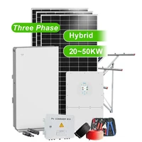 Panneaux solaires 20000W 40Kw 50Kw, système hybride photovoltaïque de stockage d'énergie solaire pour toute la maison, kit domestique 20Kw avec batterie pour la maison 1