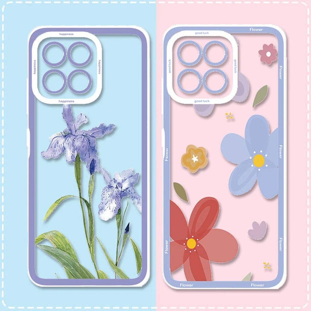 Fiori Di Piante Rose Girasoli Margherite Custodia Per Honor X8 X6 X 6 5G Copertura Del Telefono Paraurti Antiurto Per Honor 70 Lite Clear Coque