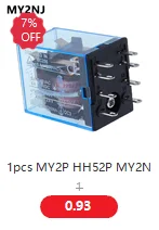 10Set MY2P HH52P MY2NJ 12V 24V DC / 110V 220V AC Spule Allzweck-DPDT-Mikro-Minirelais mit Sockel – Detail 6