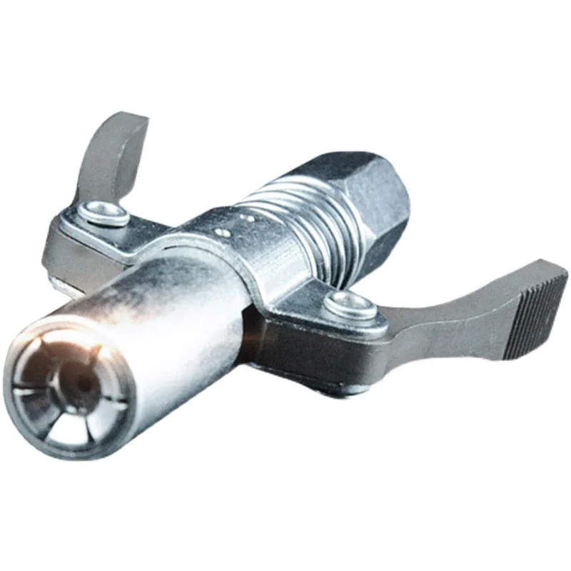 Nipple grease coupler lubricating heavy duty quick release grease gun locking clamp type metal