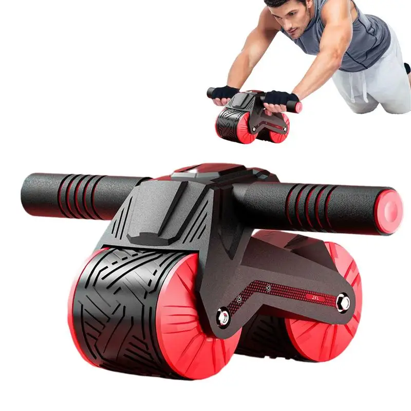 AB Roller Wheel Automatic Rebound Abdominal Training Equipment for Gym Strength Workouts Upgraded Exercising Wheel Roller Wheels