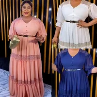 African Party Dresses for Women 2023 Dashiki Ankara Lady Evening Gowns Elegant Turkey Muslim Maxi Dress New Fashion Plus Size 2