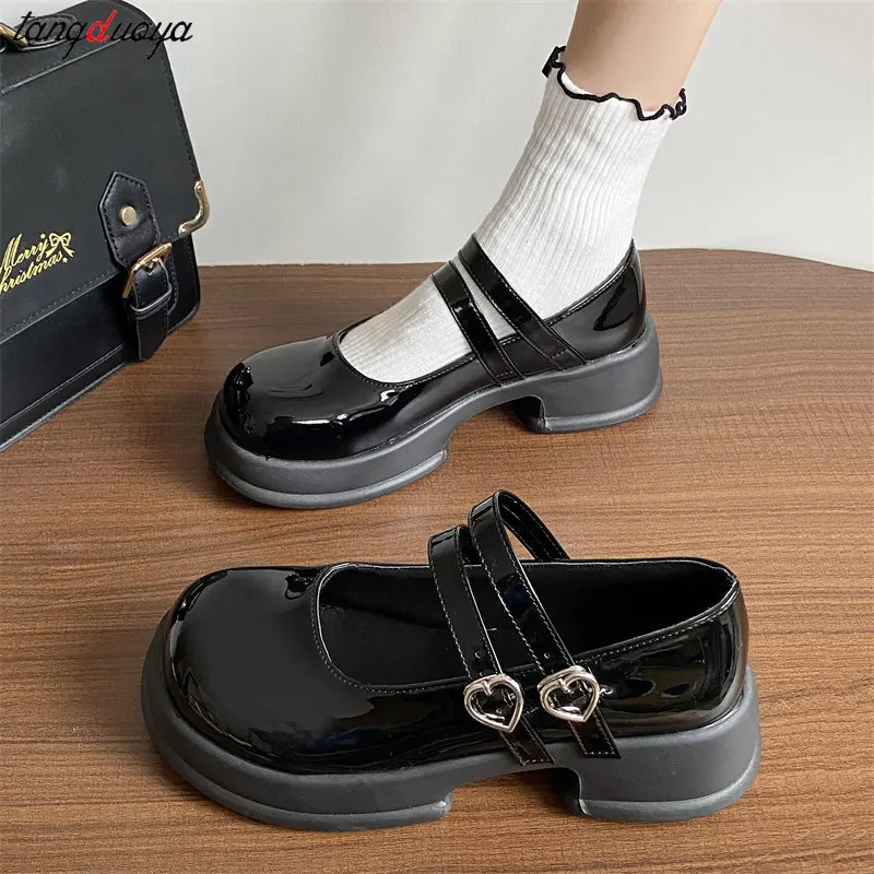 Mary Jane Shoes for Women 2025 summer Chunky Platform Ankle