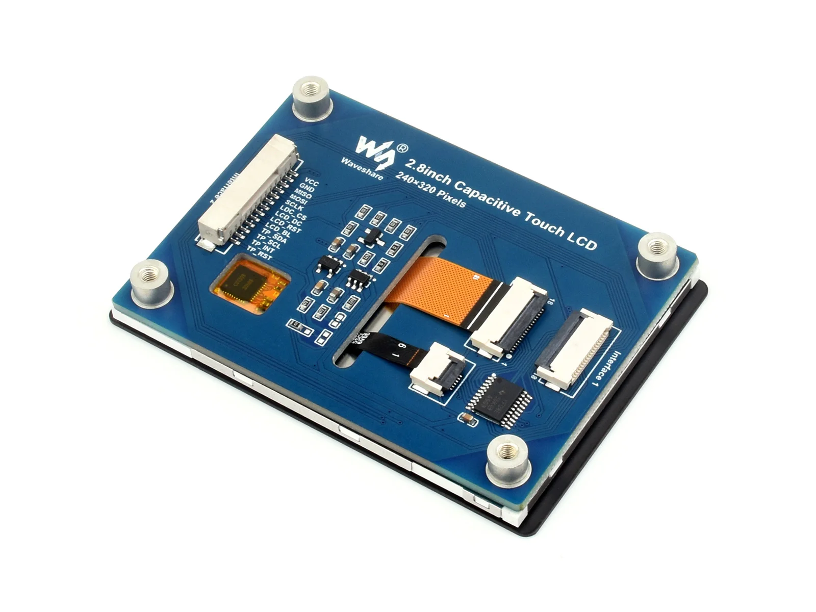 Waveshare 2.8inch LCD Display Module with Touch panel Embedded ST7789T3 Display Driver and CST328 Capacitive Touch Controller