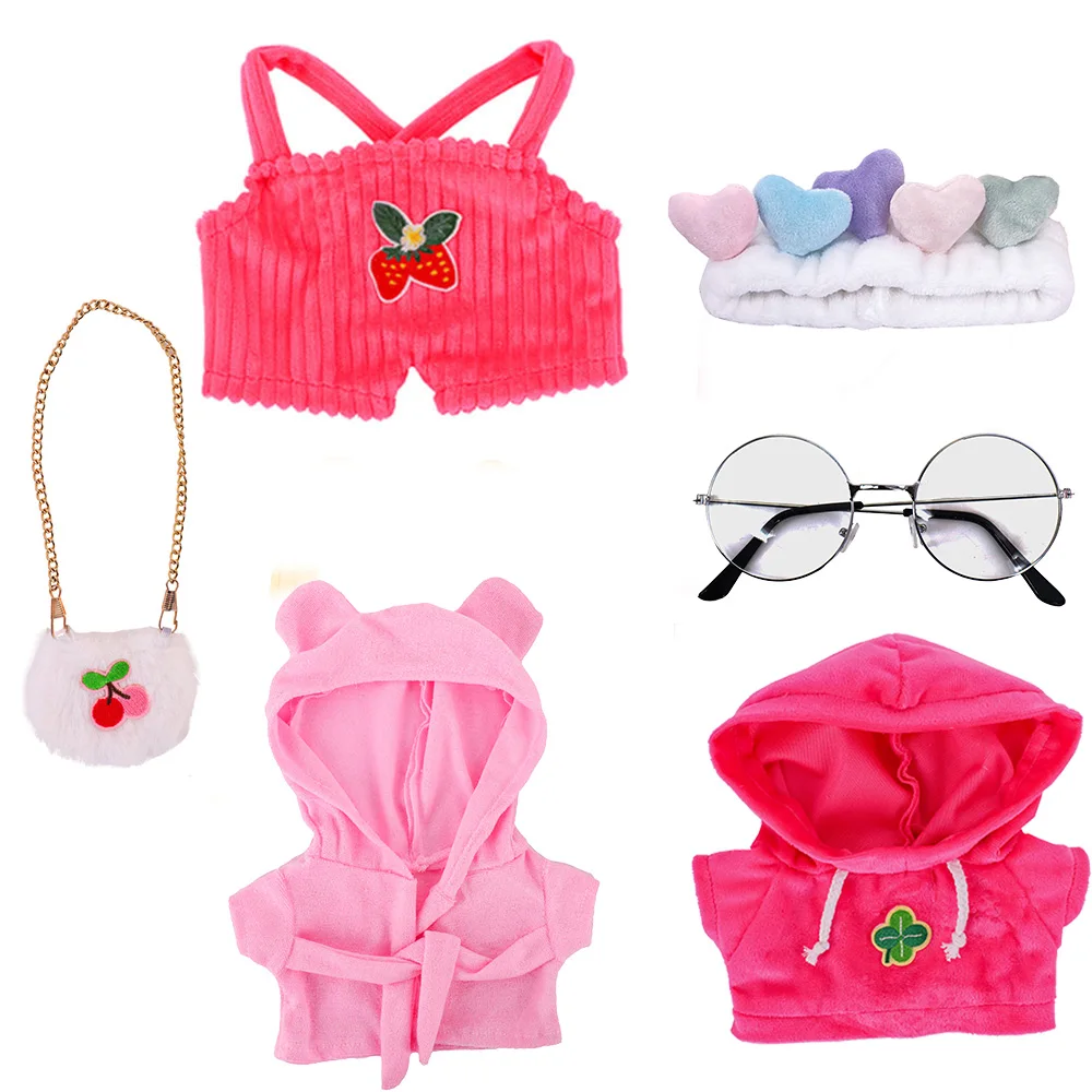 Kawaii Duck Lalafanfan Duck Clothes Cute Plush Print Skirt Headband Bag Accessories Animal Costumes Girls Gift