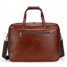  Business Genuine Leather Men Handbag Surface 15.6-Inch Laptop Bag Shoulder Crossbody Briefcase Men 