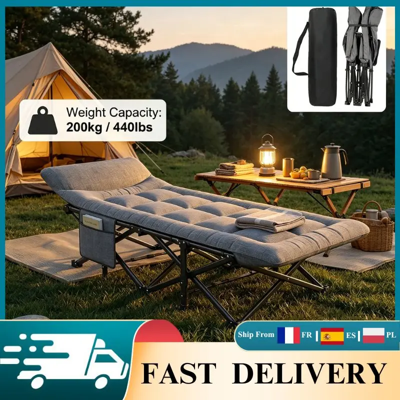 Składane łóżko kempingowe na zewnątrz z Polski za $33.9 / ~130zł