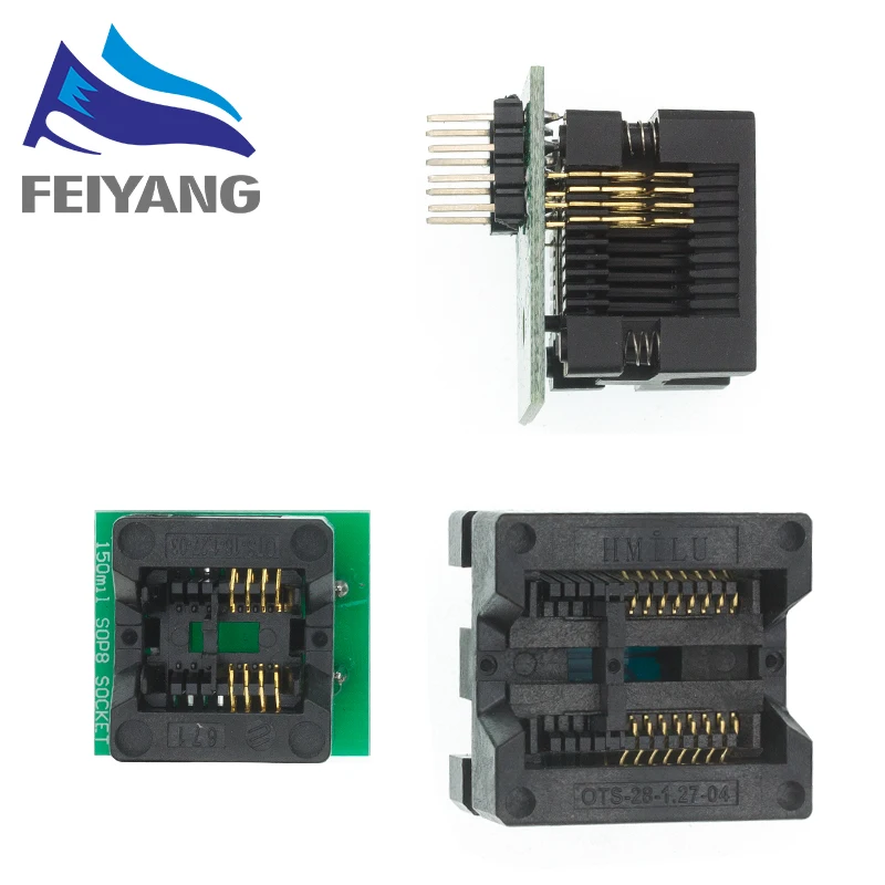 IC Sockets SOP16 to DIP8 Wide-body Seat 150mil 200mil 208mil 300mil Programmer Adapter for EZP2010 EZP2013 CH341A