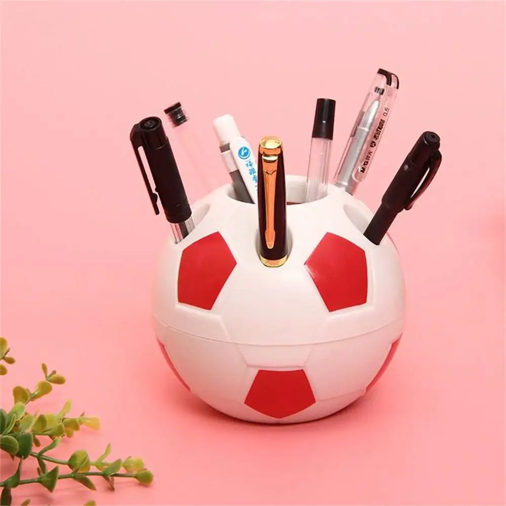 학생용 축구 모양 도구 용품, 펜 연필꽂이 축구 모양 칫솔 홀더, 데스크탑 랙 테이블, 가정 장식, 1 5 개