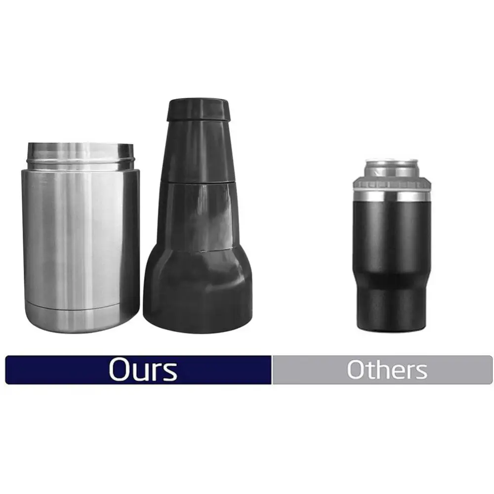 Beer Cold Storage Tank Creative With Bottle Opener 304 Stainless Steel Vacuum Double-layer Kitchen Accessories Beer Cooler 12oz