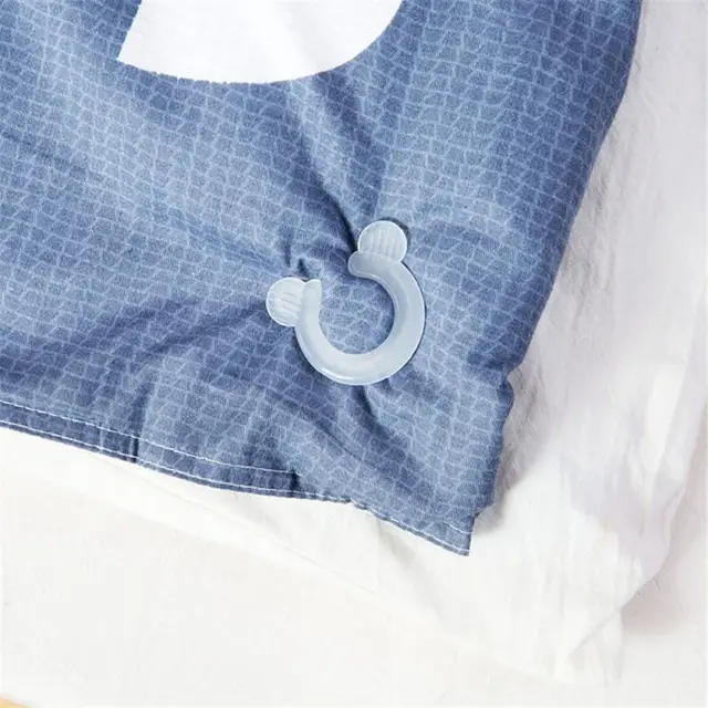 4-16 Pcs BedSheet Quilt Clip Anti-Slip Blanket Buckles Duvet Cover Fastener Clip One Key To Unlock Quilt Holder Fixator Grippers 3