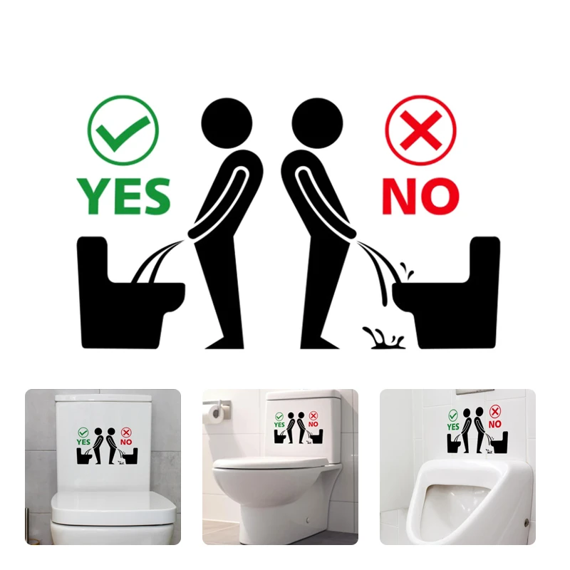 Cartoon Toilet Self-Adhesive Wall Stickers