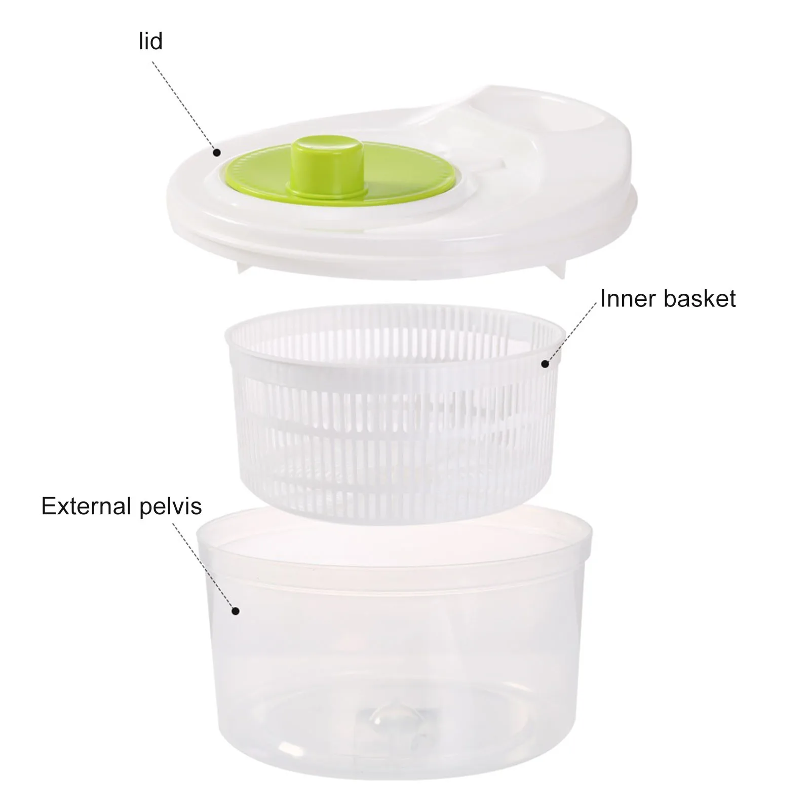Lettuce Greens Washer Dryer Easy One-Hand Pump Operation Dryer for Herbs Lettuce Arugula Spinach salad spinner