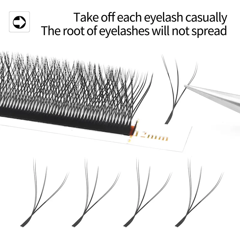XIUSUZAKI W Shaped Bloom 2D 3D 4D 5D 6D 7D 8D Automatic Flowering Premade Fans Eyelashes Extensions Natural yy Individual Lashes - Image 14