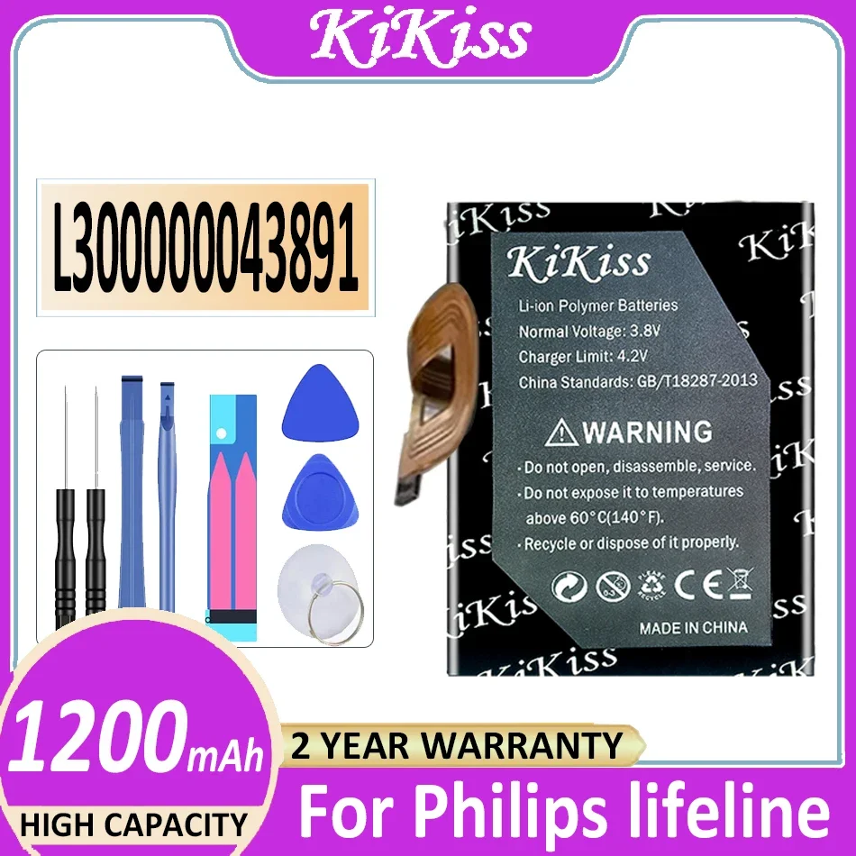 

KiKiss Battery L300000043891 (lifeline) 1200mAh For Philips lifeline Digital Batteria