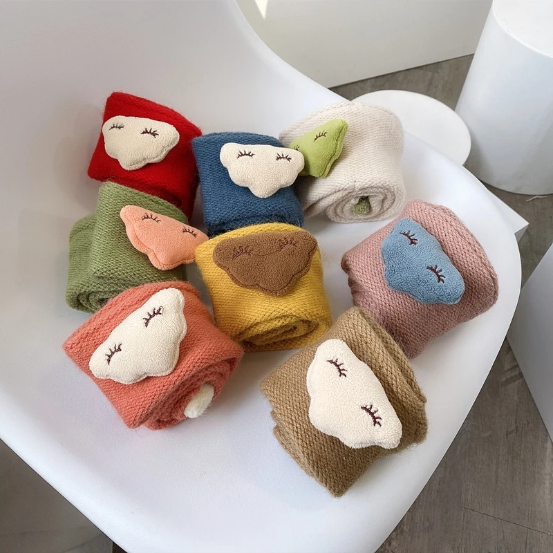 Children Fashion Knitted Scarves Autumn Winter Baby Scarf Girls Boys Neck Warmer Windproof Soft Hats Winter Apparel Accessories