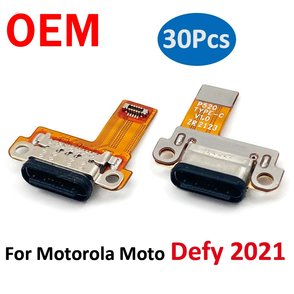 

30Pcs，NEW OEM For Moto Defy 2021 USB Charging Dock Jack Plug Socket Port Microphone Connector Charge Board Flex Cable