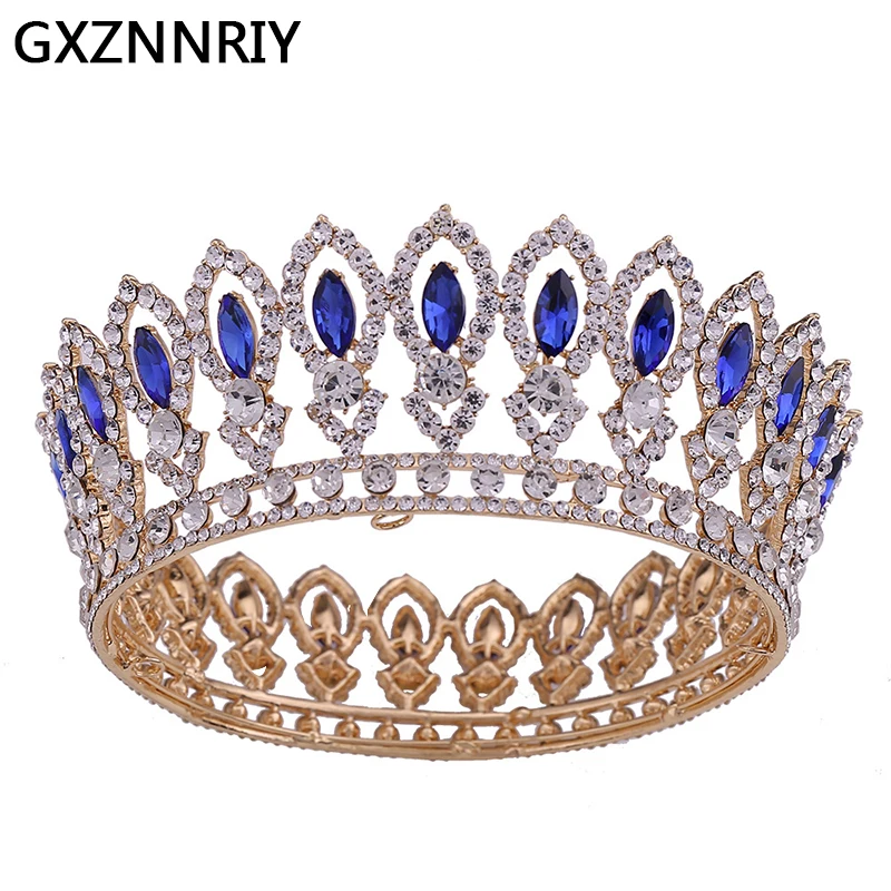 

Crystal Crown Round Wedding Tiaras and Crowns for Women Hair Accessories Rhinestone Bridal Hair Jewelry Party Bride Headpiece