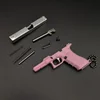 Metal Mini Tactical Key Chain 1:3 G17 Keychain Tiny Pendant for Decorative Ornament Collection Christmas Gift for Men Army Fan 6