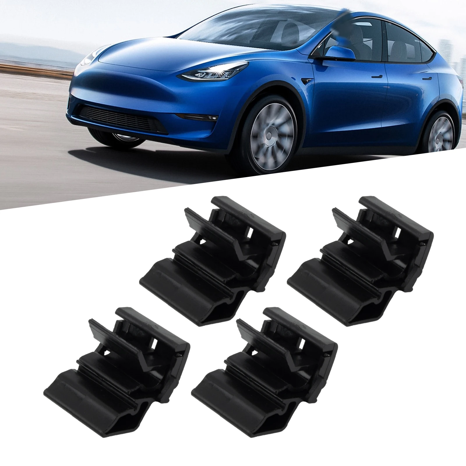 

4pcs New Car Box Buckle Hood Trunk Clip For Tesla Model Y 2020-2021 1472872-00-B Interior Accessories Auto Fastener Clips