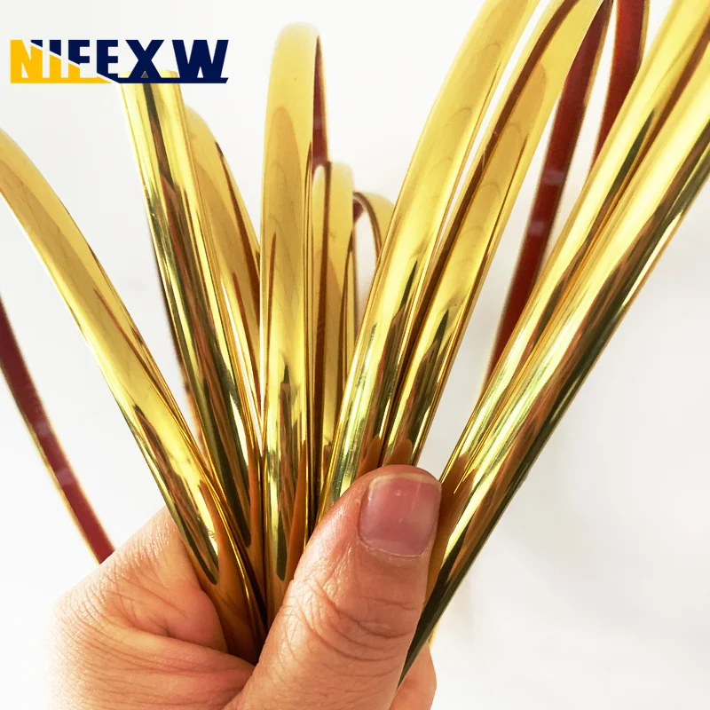 

Gold Door Chrome Moulding Trim Strip Edge Scratch Guard Protector Car Chrome Body Strip Bumper Auto Door Protective Trim Sticker