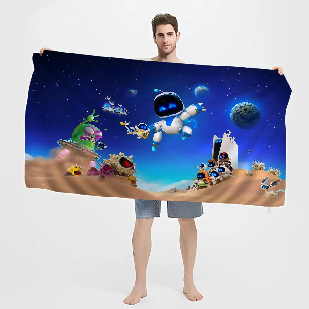 A-Astro B-Bot Game Robot Anime Beach Swimming Towel Soft Absorbent Washcloth Children's Gifts for Kids Travel Camping Gym 4