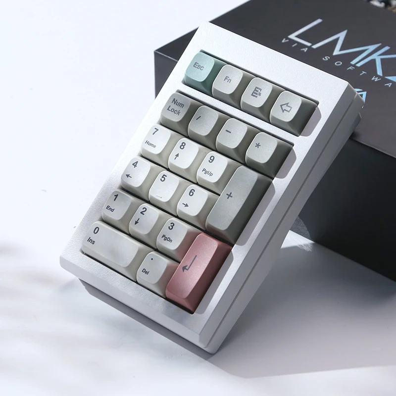 Mini Teclado Numérico Digital Liga de Alumínio Kit Teclado Bluetooth 2.4g sem Fio Tipo-c Pad 21 Chave Rgb Luz Lmk21