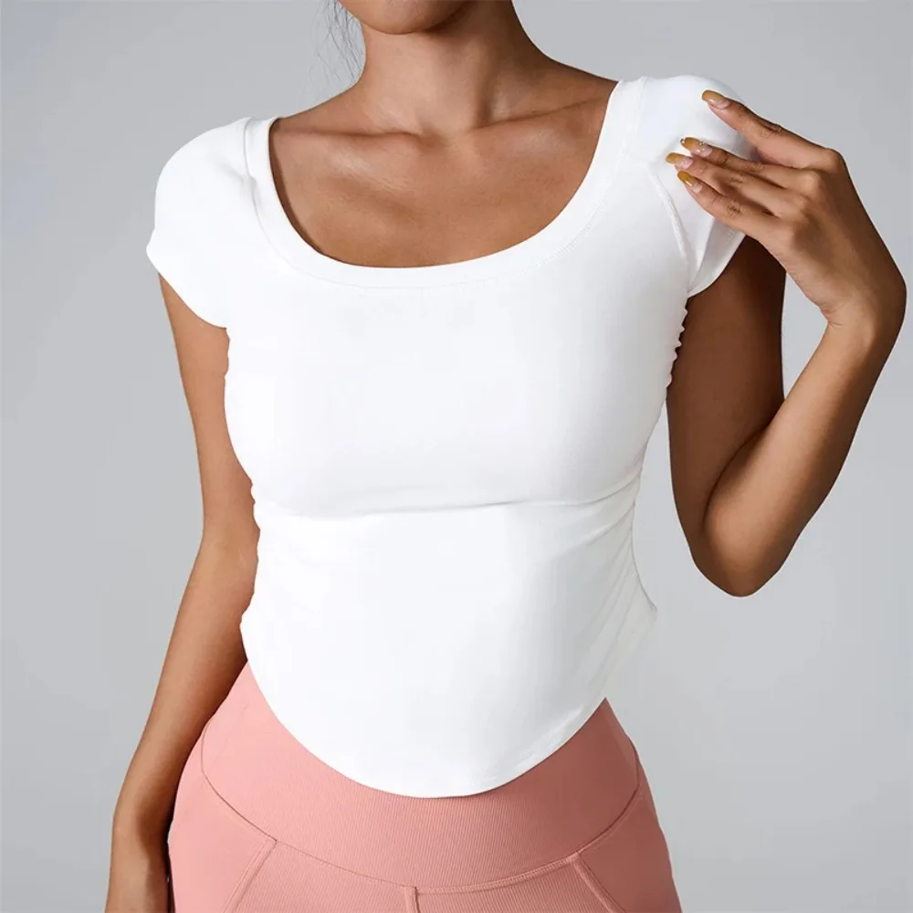 Women Athletic Short Sleeves Quick-Dry Sports T-Shirt