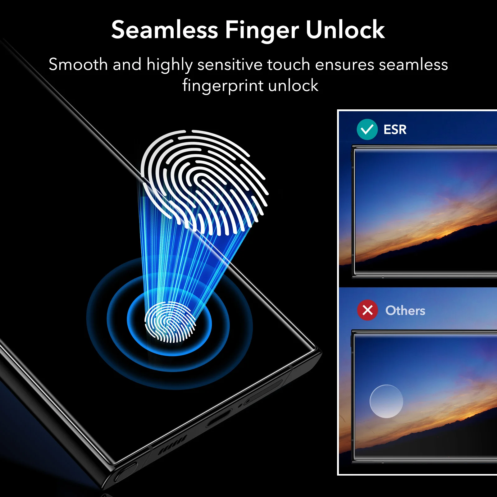 ESR 2PCS Films for Galaxy S24 Ultra Privacy Screen Protector with Auto Alignment Kit, Anti Spy Private Tempered-Glass 3D Curved