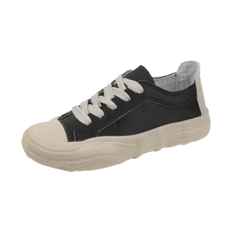 Spring Summer Breathable Sneakers Women Satin Casual Shoes Female Platform Lace Up Sports Shoes Ladies Dissolving Mules Flats