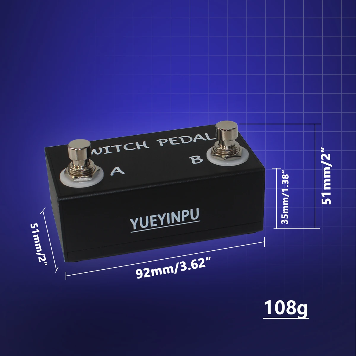Dual Switch Pedal Momentary Unlatch Latch Footswitch Electronic Instruments Muti-effects Pedal Amps TRS Cable