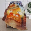 Anime Calcifer H-Howls M-Moving C-Castle Blanket Plush Nap Sofa rug for Room Warm Office Bedroom Birthday Home Travel Kid Gifts 3