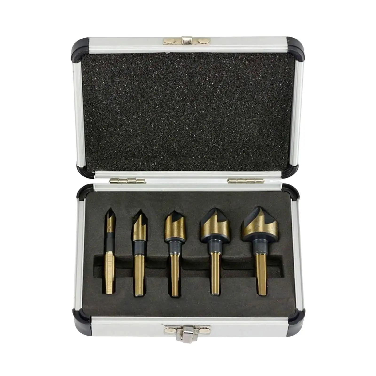 

5Pcs 82 Degree Countersink Drill Bit Set triangle flat shanks for Replacement