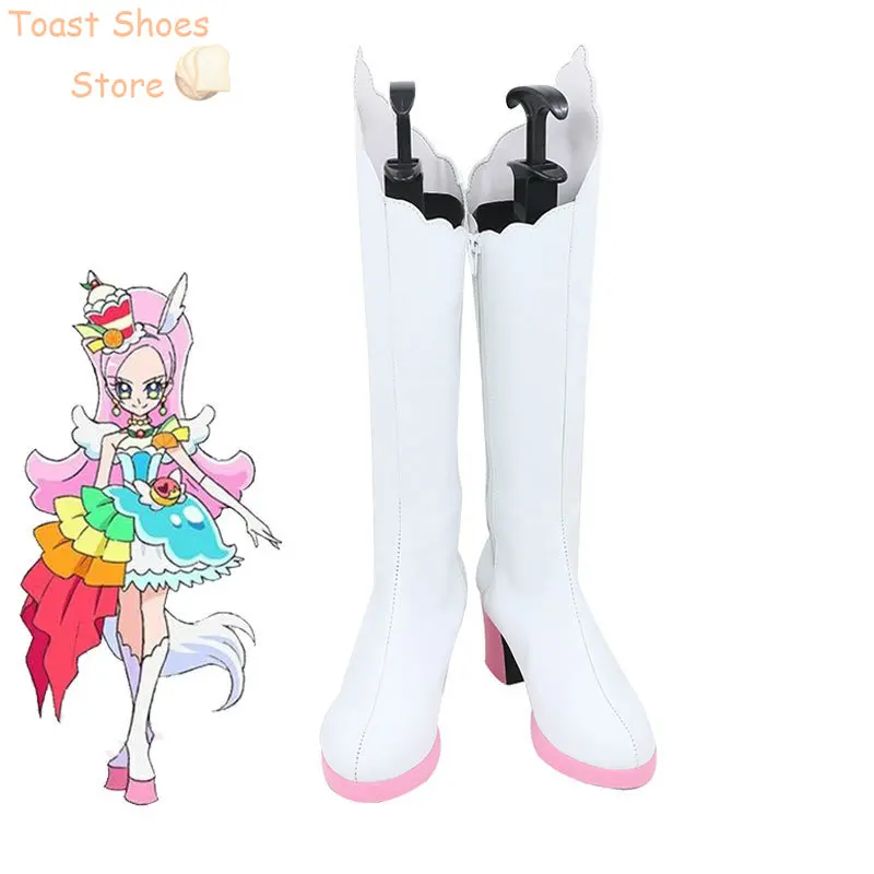 

Kirarin Kira Cosplay Shoes Anime KiraKira Pretty Cure A La Mode Cosplay PU Leather Shoes Halloween Party Boots Prop Costume Prop