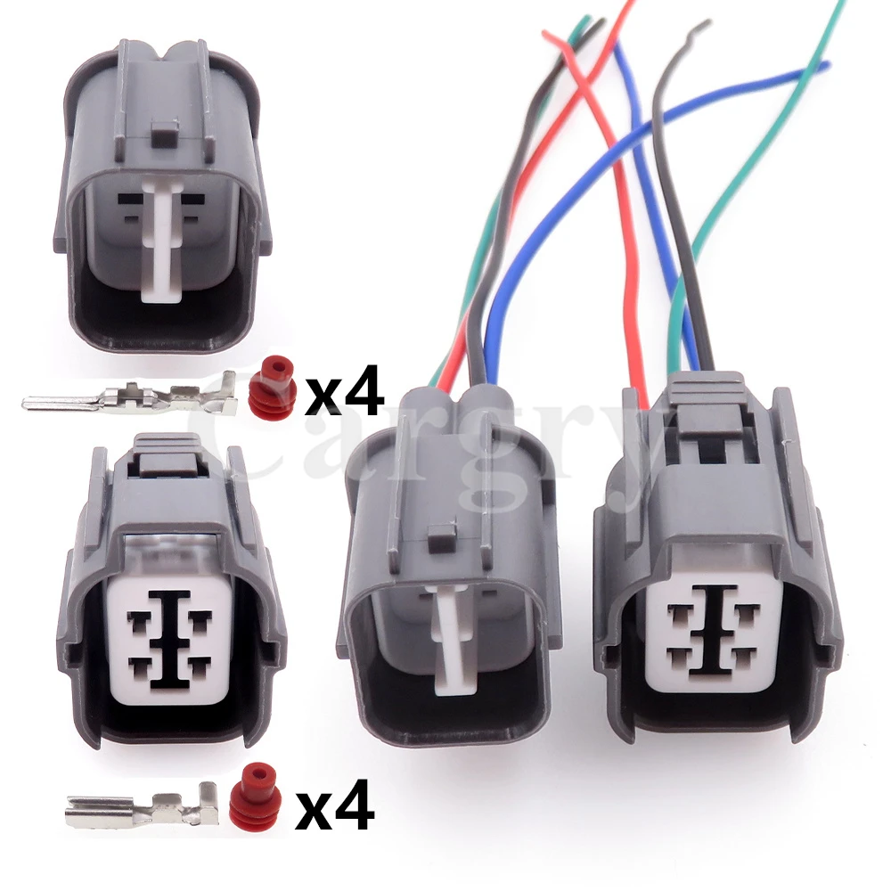 

1 Set 4P Car Headlight Wire Cable Socket 6189-0132 6181-0073 Auto Starter Oxygen Sensor Male Female Docking Connector