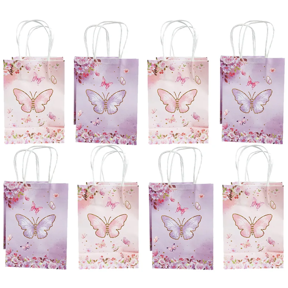 4/8/12/16/20 stücke Schmetterling Party Geschenk Taschen Farbige Papier Taschen Leckerli Taschen Kinder Schmetterling Geburtstag Party Dekoration liefert Gefälligkeiten