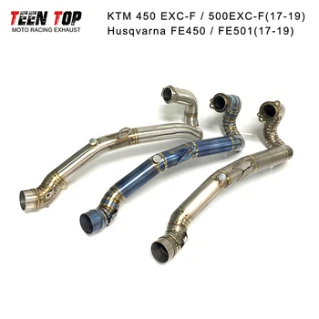 50.5mm Motorcycle Exhaust Header For KTM 450 EXC-F 500 EXC-F Exhaust Offroad Bike Exhaust Pipe For Husqvarna FE450 FE501 17-19