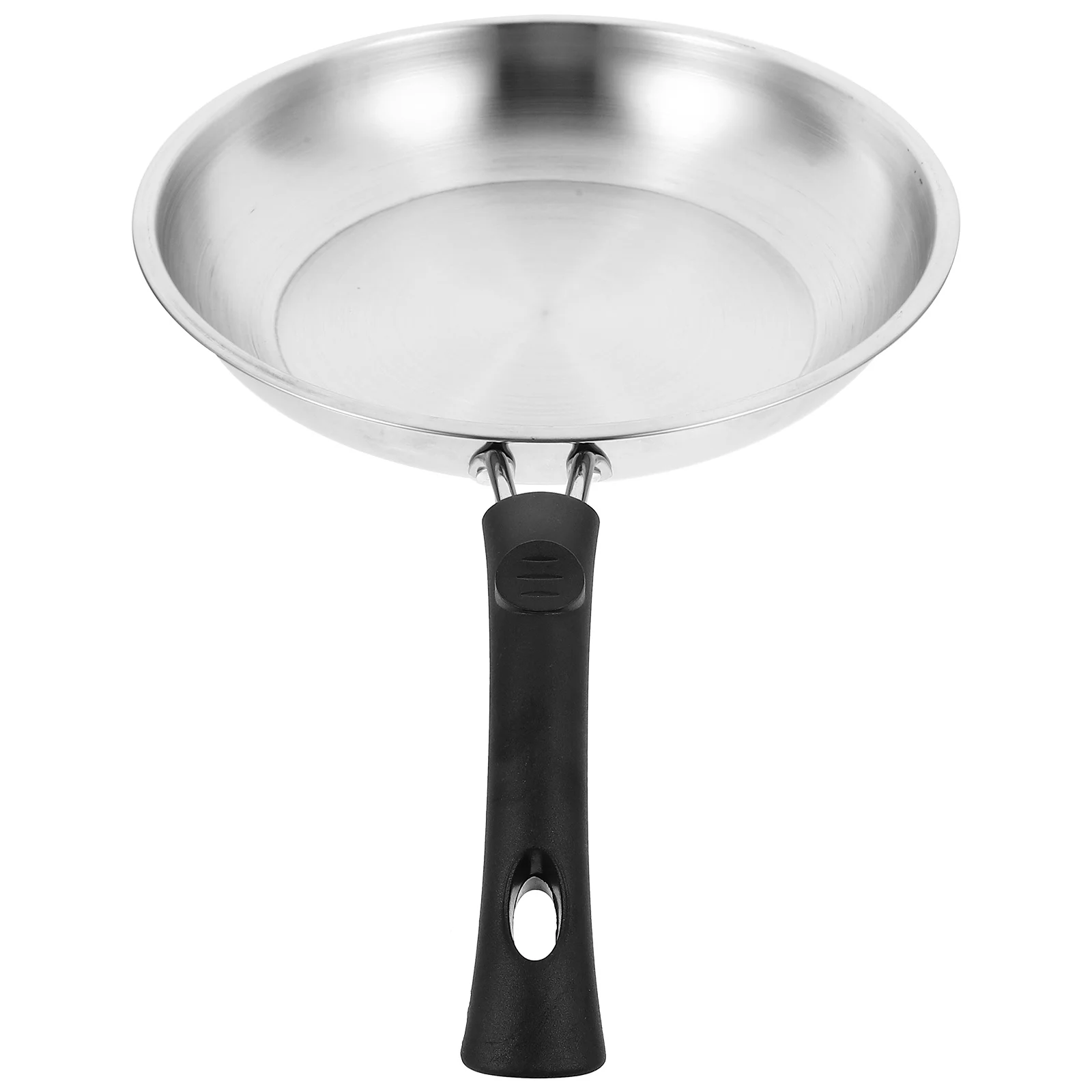 

1Pc Stainless Steel Cookware Practical Kitchen Frying Pan 22cm Frying-pan (Silver)