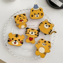 

Korean Autumn And Winter Cartoon Cute Animals Faux PU BB Clip Fashion Sweet Girl Women's Hairpins Tiger Hair Accessories