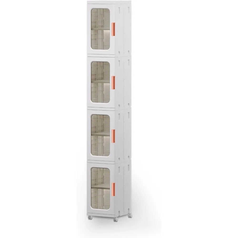 Narrow Storage Cabinet with Doors and Shelves Tall Skinny Bathroom Storage Kitchen Cabinet with Adjustable Shelf